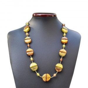 Glas collier murano gouden ketting lang verfijnde murano glas van venetië