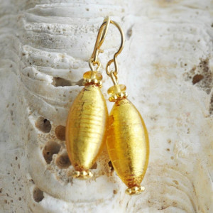 Aretes cristal murano oro oliver