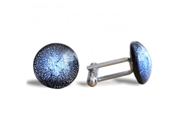 Blue murano glass cufflinks in real murano glass venice