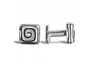 Silver murano glass cufflinks in real murano glass  venice