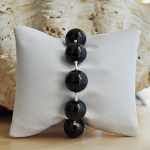 Black murano glass bracelet