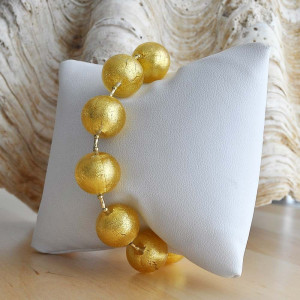 Gold murano bracelet from venice