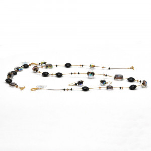 Conjunto de cristal murano preto luar