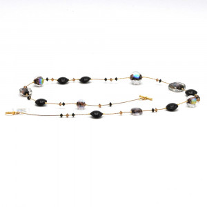 Black collar jewel, genuine murano glass of venice