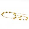 Charly gold real murano glass jewelry set venice