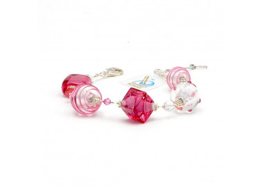 Bracelet en verre de murano rose de venise