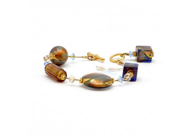 Gouden armband van murano-glas van venetië