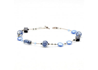 Blue murano glass necklace