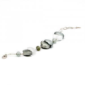 Armband murano-glas, silver venedig