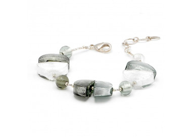 Bracelet en verre de murano argent de venise