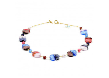 Blue murano glass necklace