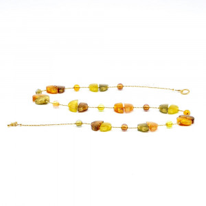 Collier en verre de murano or 