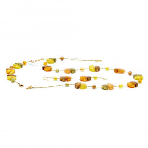 Conjunto de verdadero cristal de murano y oro venecia