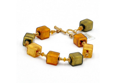 Bracelet en verre de murano or de venise