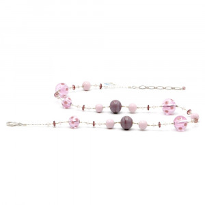 Pink murano glass necklace 