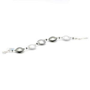 Armband murano-glas, silver venedig