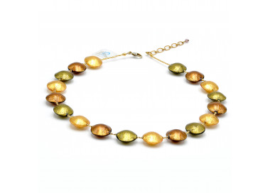 Gold murano glass necklace of venice