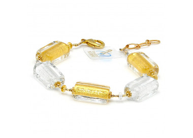 Gold murano glass bracelet from venice