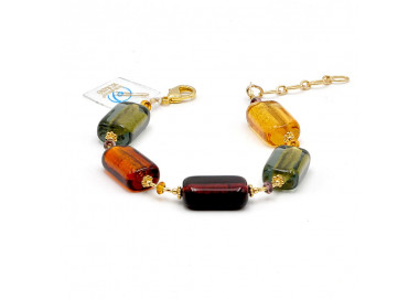 Amber murano glass bracelet genuine murano glass bracelet venice