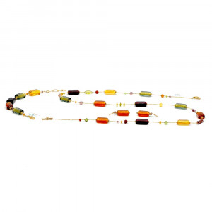 Schmuckset lang collier bernstein schmuck aus echtem muranoglas aus venedig