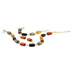 Sieraden set in originele murano glas