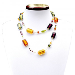 Collar cristal murano oro