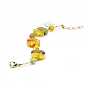 Armband gold aus echtem murano glas aus venedig