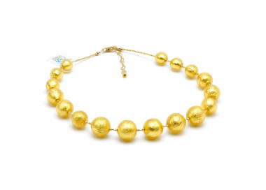 Gold murano glass necklace 