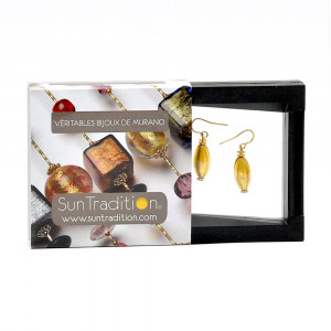 Aretes cristal murano oro oliver