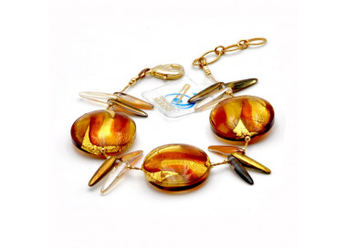 Amber armband in real-murano-glas 