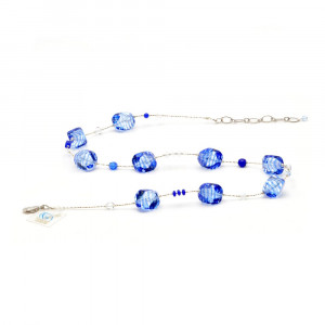 Blue collar in genuine murano glass venice