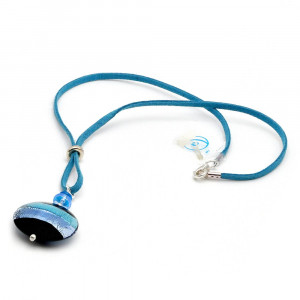 Pendant gray blue murano glass venice horizon