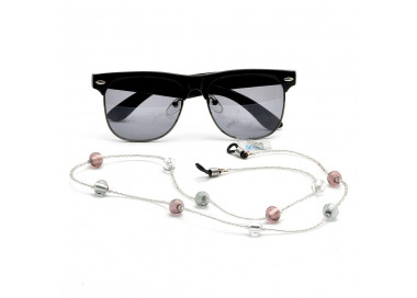 Cordon de lunettes perles en verre de murano multicolore