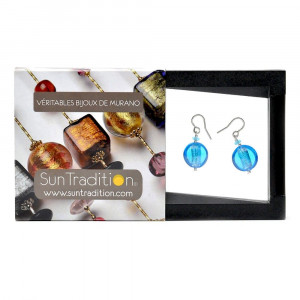 Blue murano glass earrings