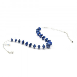 Blue murano glass necklace venice