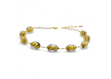 Gold murano glass necklace