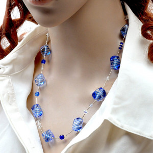 Collana blu murano venezia