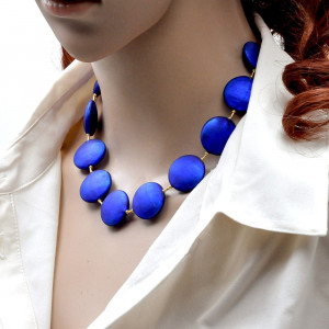 Blue murano glass necklace 