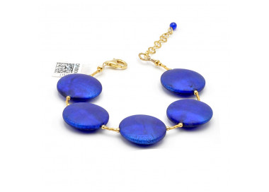 Blue murano glass bracelet