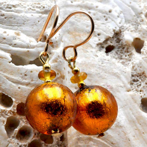 Oorbellen amber murano glas sieraden originele uit venetië