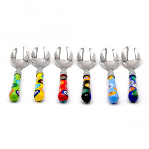 Murano glass coffee spoon millefiori from Venice