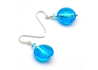 Blue murano glass earrings murano glass