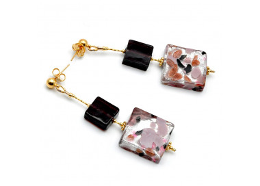 Pendientes parma cristal de murano de venecia