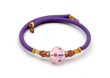 Armband perle murano gummi fantasie galaxy