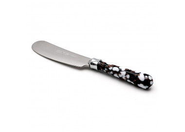 Butter knife with multicolor murano glass handle