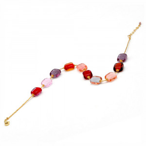 Schissa pastel summer - multicolored pastel necklace real murano glass