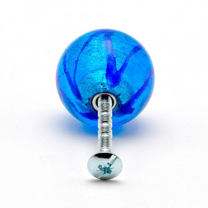 Knoppen lade en kasten blauw van murano-glas