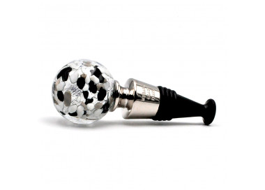 White and black murano glass bottle stopper