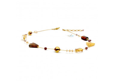 Amber murano glass necklace 