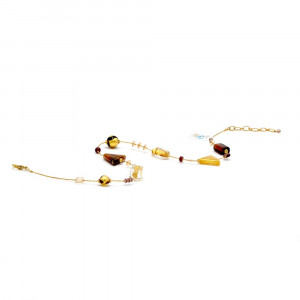 Amber murano glass necklace 